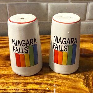 Vintage Niagara Falls Salt And Pepper Shakers - Rainbow Design
